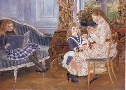 Pierre-Auguste Renoir Children-s Afternoon at Wargemont France oil painting artist